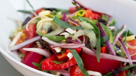 Салат с красным луком: 7 рецептов