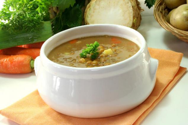Суп с чечевицей и картофелем