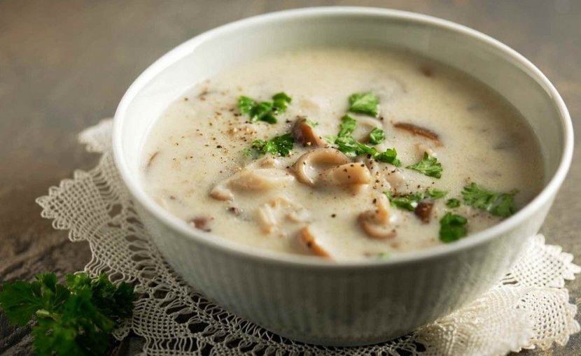 Грибной сливочный суп: 7 рецептов с сыром, курицей, пошагово