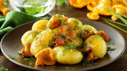 Лисички с картошкой — 8 рецептов с луком, сметаной