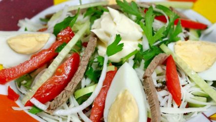 Салат Бахор — 6 ярких рецептов по-узбекски